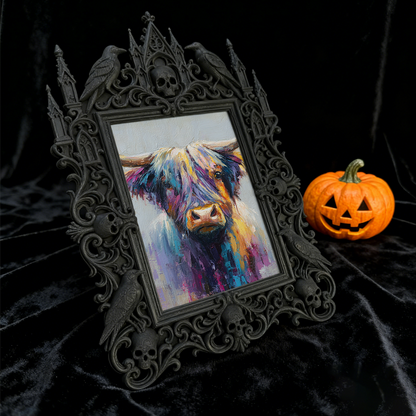 TikTok-trending Gothic Dark-style Photo Frame | Vampire Themed Board Game Tournament Decor, Photo Ornament, Wall-mountable & Tabletop, Plast