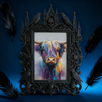 TikTok-trending Gothic Dark-style Photo Frame | Vampire Themed Board Game Tournament Decor, Photo Ornament, Wall-mountable & Tabletop, Plast