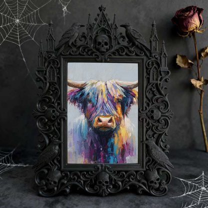 TikTok-trending Gothic Dark-style Photo Frame | Vampire Themed Board Game Tournament Decor, Photo Ornament, Wall-mountable & Tabletop, Plast