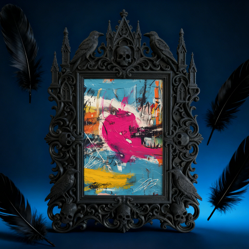 Shop-top-seller Gothic Dark-style Photo Frame | Witchy Crystal Gridding Party Decor, Photo Ornament, Wall/Table Dual-use, Durable Frame
