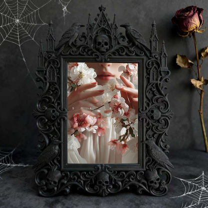 Highly-coveted Gothic Dark-style Photo Frame | Punk Rock Band Album Release Party Decor, Photo Ornament, Dual-use Display, Retro Plastic Fra