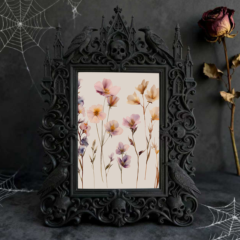 Must-own Gothic Dark-style Photo Frame | Gothic Bridal Shower Photo Booth Decor, Photo Ornament, Wall/Table Dual-use, Eco-friendly Frame