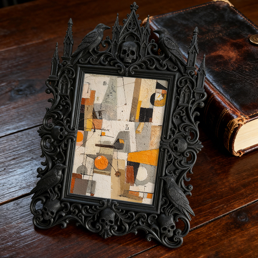 Exclusive-release Gothic Dark-style Photo Frame | Occult Astrology Workshop Decor, Photo Ornament, Wall-mountable & Tabletop, Collectible Fr
