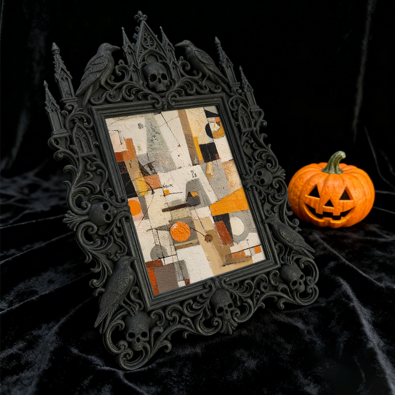 Exclusive-release Gothic Dark-style Photo Frame | Occult Astrology Workshop Decor, Photo Ornament, Wall-mountable & Tabletop, Collectible Fr