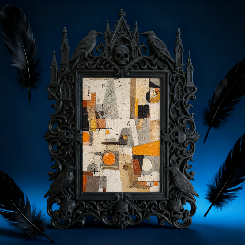 Exclusive-release Gothic Dark-style Photo Frame | Occult Astrology Workshop Decor, Photo Ornament, Wall-mountable & Tabletop, Collectible Fr