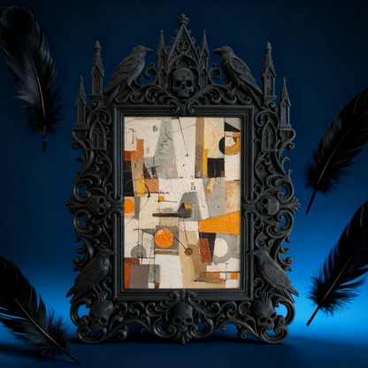 Exclusive-release Gothic Dark-style Photo Frame | Occult Astrology Workshop Decor, Photo Ornament, Wall-mountable & Tabletop, Collectible Fr