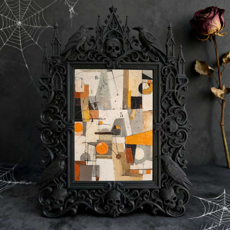 Exclusive-release Gothic Dark-style Photo Frame | Occult Astrology Workshop Decor, Photo Ornament, Wall-mountable & Tabletop, Collectible Fr
