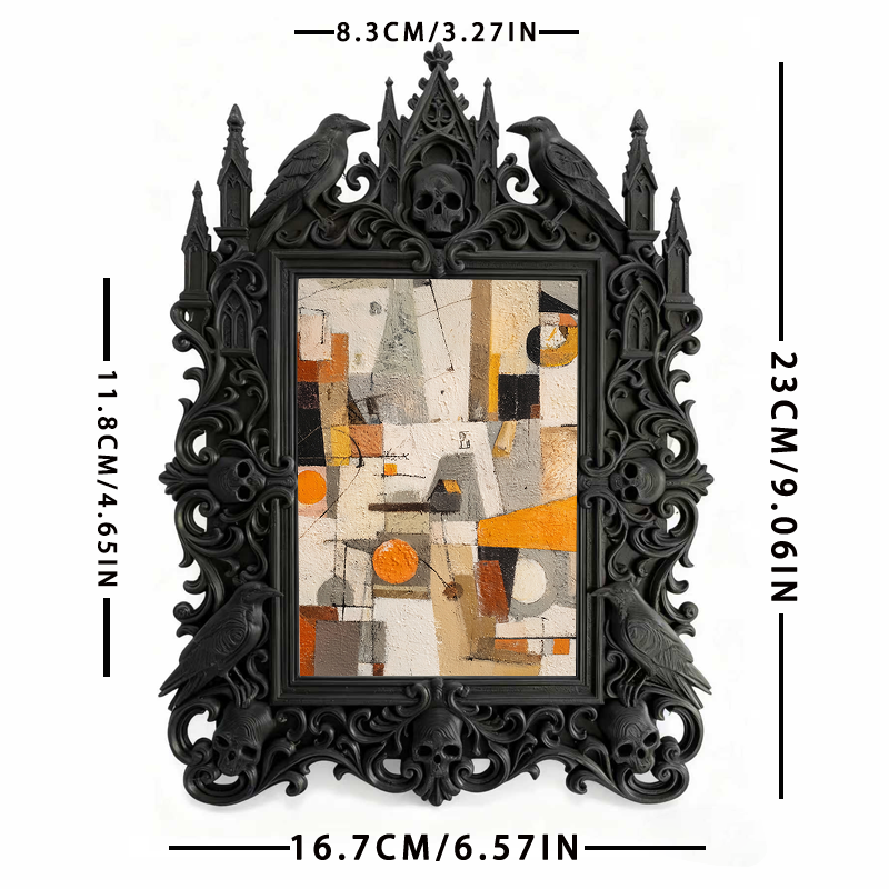 Exclusive-release Gothic Dark-style Photo Frame | Occult Astrology Workshop Decor, Photo Ornament, Wall-mountable & Tabletop, Collectible Fr