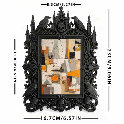 Exclusive-release Gothic Dark-style Photo Frame | Occult Astrology Workshop Decor, Photo Ornament, Wall-mountable & Tabletop, Collectible Fr