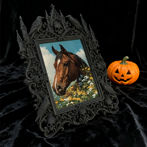 Rare-gem Gothic Dark-style Photo Frame | Gothic Anniversary Dinner Table Decor, Photo Ornament, Wall/Table Dual-use, Rustic Frame