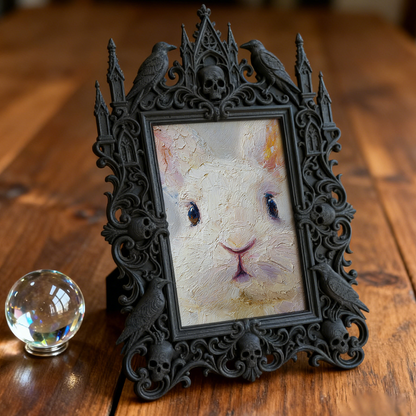 Reel-trending Gothic Dark-style Photo Frame | Paranormal Investigation Team Party Decor, Photo Ornament, Wall-mountable & Tabletop, High-glo