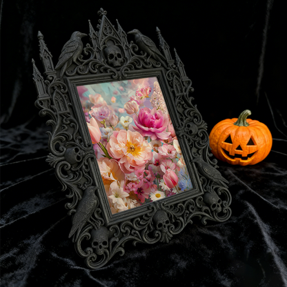 Luxe-rustic Gothic Dark-style Photo Frame | Gothic Elopement Reception Decor, Photo Ornament, Wall-mountable & Tabletop, Practical Frame
