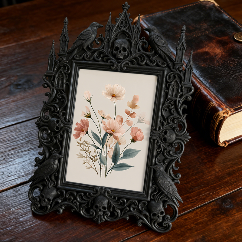 Hard-to-find Gothic Dark-style Photo Frame | Vampire Cosplay Contest Booth Decor, Photo Ornament, Wall/Table Dual-use, Artistic Frame