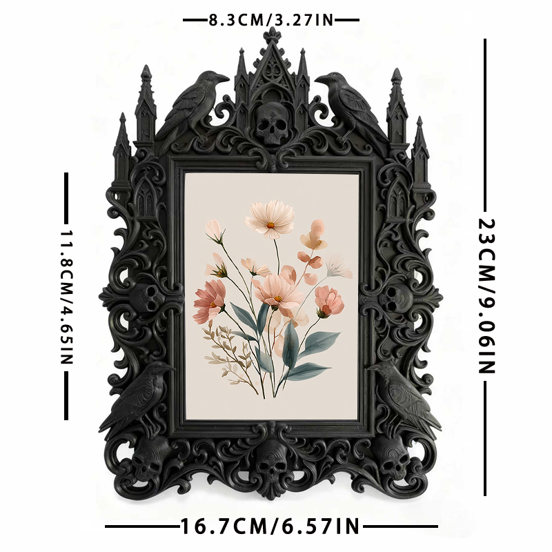 Hard-to-find Gothic Dark-style Photo Frame | Vampire Cosplay Contest Booth Decor, Photo Ornament, Wall/Table Dual-use, Artistic Frame