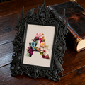 One-of-a-kind Gothic Dark-style Photo Frame | Witchy Moon Ritual Gathering Decor, Photo Ornament, Wall-mountable & Tabletop, Portable Frame