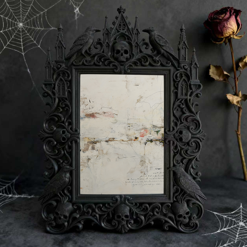 Shop-favorite Gothic Dark-style Photo Frame | Vampire-themed Home Theater Decor, Photo Ornament, Wall-mountable & Tabletop, Lightweight Fram