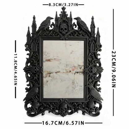 Shop-favorite Gothic Dark-style Photo Frame | Vampire-themed Home Theater Decor, Photo Ornament, Wall-mountable & Tabletop, Lightweight Fram