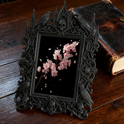 High-demand Gothic Dark-style Photo Frame | Gothic Basement Game Room Decor, Photo Ornament, Wall-mountable & Tabletop, Scratch-resistant Fr