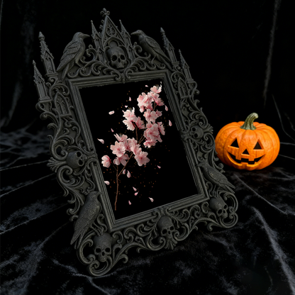 High-demand Gothic Dark-style Photo Frame | Gothic Basement Game Room Decor, Photo Ornament, Wall-mountable & Tabletop, Scratch-resistant Fr