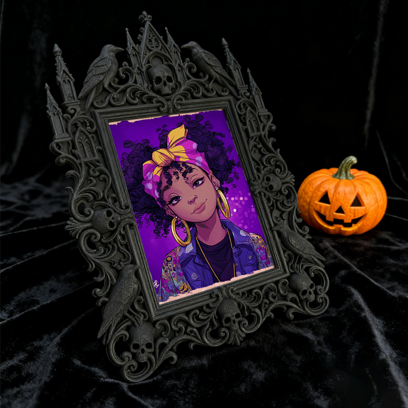Trend-leading Gothic Dark-style Photo Frame | Dark Academia Study Desk Decor, Photo Ornament, Wall/Table Dual-use, Eco-friendly Frame
