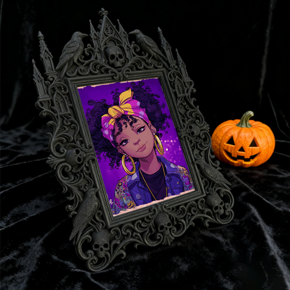 Trend-leading Gothic Dark-style Photo Frame | Dark Academia Study Desk Decor, Photo Ornament, Wall/Table Dual-use, Eco-friendly Frame