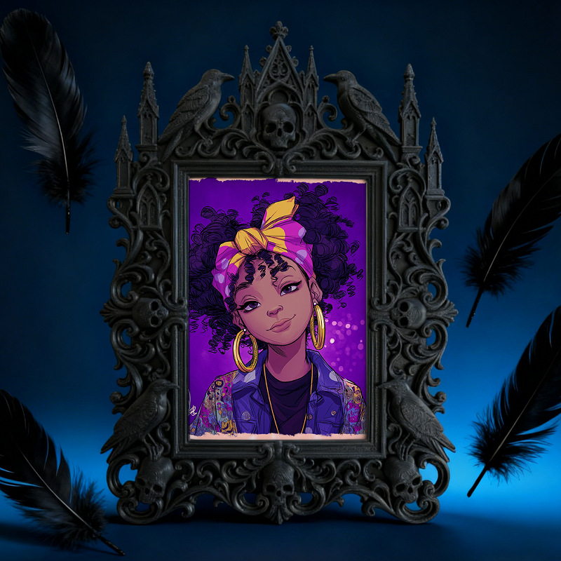 Trend-leading Gothic Dark-style Photo Frame | Dark Academia Study Desk Decor, Photo Ornament, Wall/Table Dual-use, Eco-friendly Frame