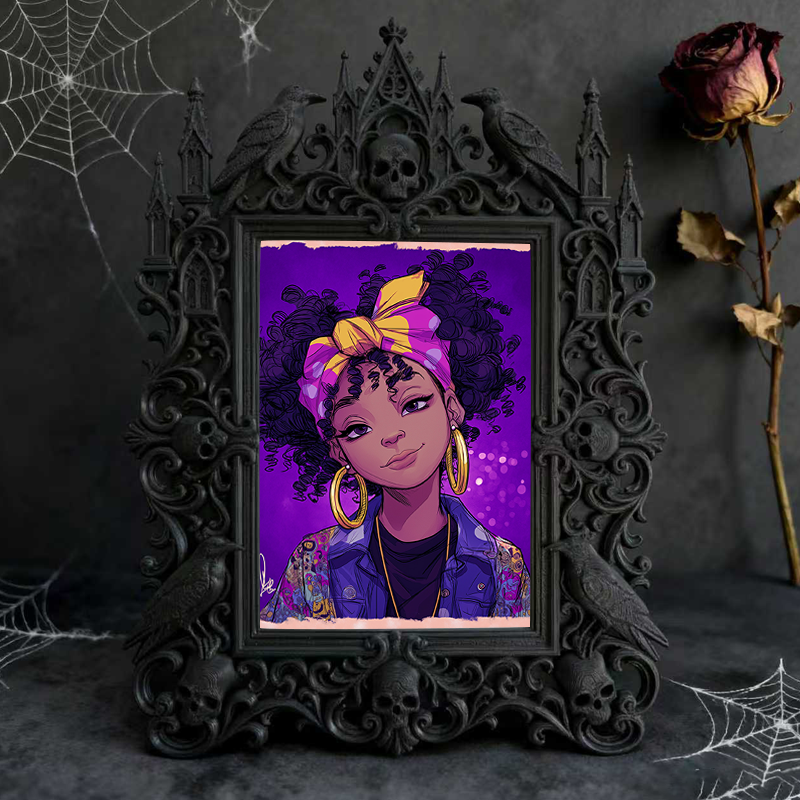Trend-leading Gothic Dark-style Photo Frame | Dark Academia Study Desk Decor, Photo Ornament, Wall/Table Dual-use, Eco-friendly Frame