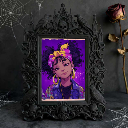 Trend-leading Gothic Dark-style Photo Frame | Dark Academia Study Desk Decor, Photo Ornament, Wall/Table Dual-use, Eco-friendly Frame