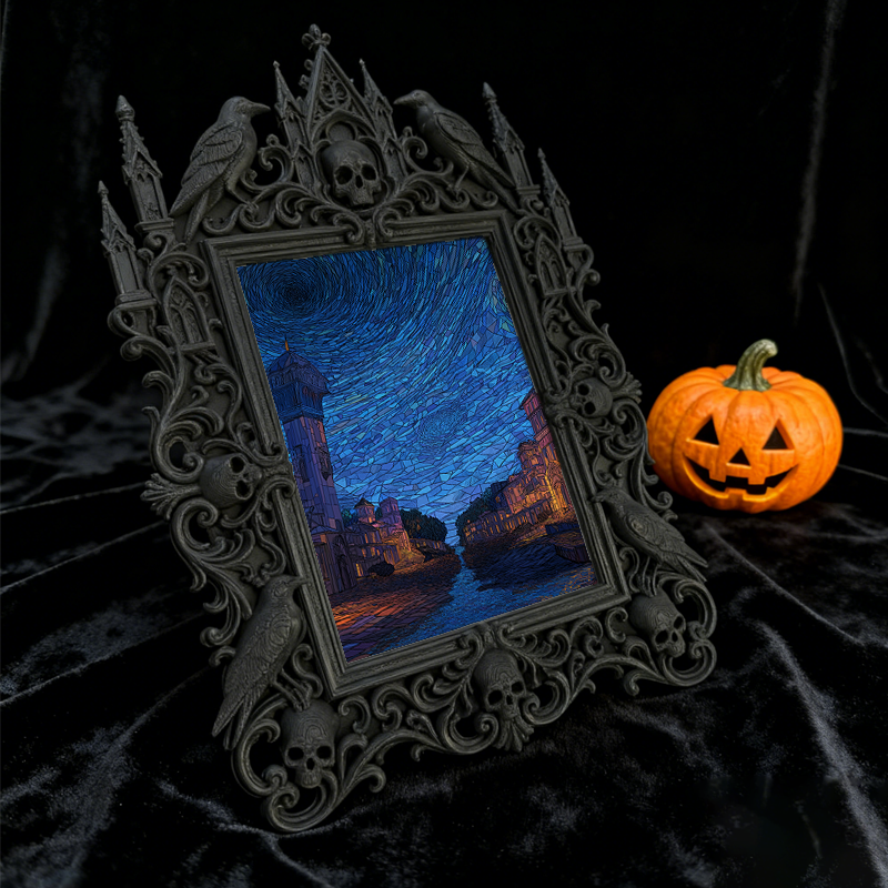 Rare-edition Gothic Dark-style Photo Frame | Gothic Balcony Garden Decor, Photo Ornament, Wall/Table Dual-use, Rustic Frame