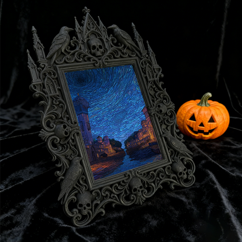 Rare-edition Gothic Dark-style Photo Frame | Gothic Balcony Garden Decor, Photo Ornament, Wall/Table Dual-use, Rustic Frame