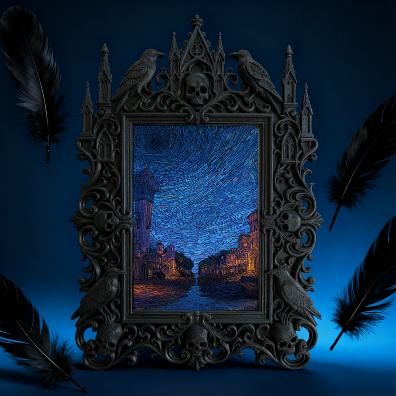 Rare-edition Gothic Dark-style Photo Frame | Gothic Balcony Garden Decor, Photo Ornament, Wall/Table Dual-use, Rustic Frame