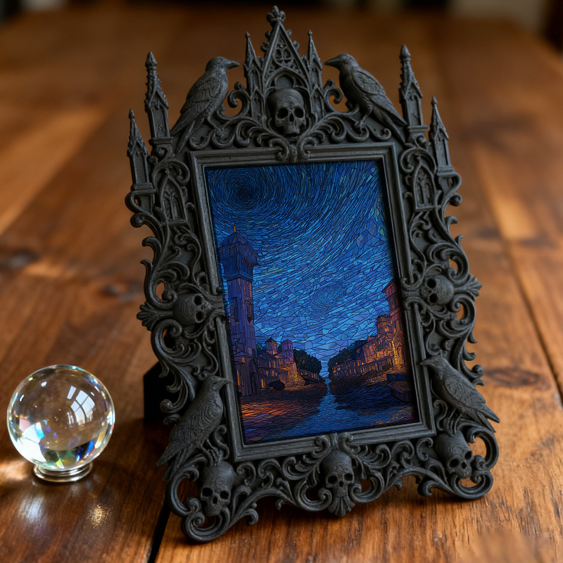 Rare-edition Gothic Dark-style Photo Frame | Gothic Balcony Garden Decor, Photo Ornament, Wall/Table Dual-use, Rustic Frame