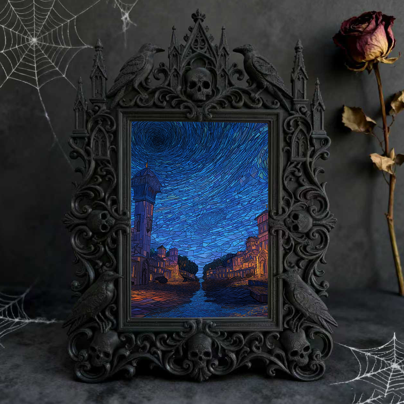 Rare-edition Gothic Dark-style Photo Frame | Gothic Balcony Garden Decor, Photo Ornament, Wall/Table Dual-use, Rustic Frame