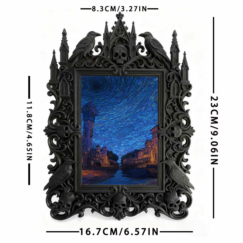 Rare-edition Gothic Dark-style Photo Frame | Gothic Balcony Garden Decor, Photo Ornament, Wall/Table Dual-use, Rustic Frame