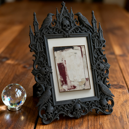 Reel-hit Gothic Dark-style Photo Frame | Gothic Kids’ Vampire Themed Room Decor, Photo Ornament, Wall-mountable & Tabletop, High-gloss Frame