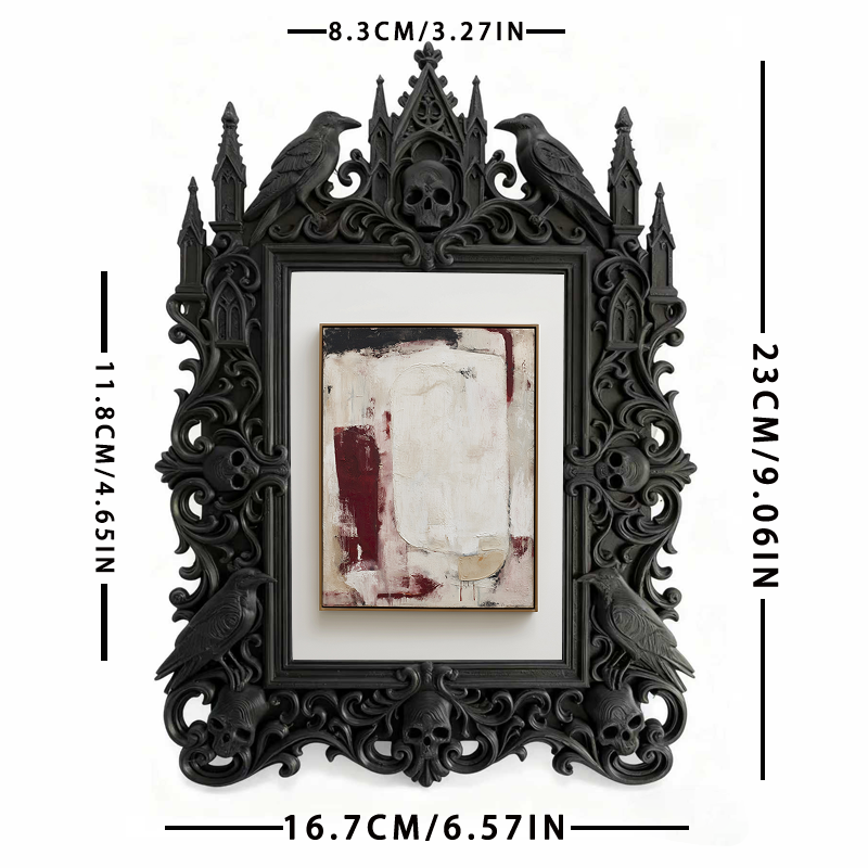 Reel-hit Gothic Dark-style Photo Frame | Gothic Kids’ Vampire Themed Room Decor, Photo Ornament, Wall-mountable & Tabletop, High-gloss Frame