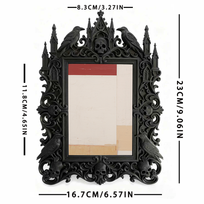 Edgy-classic Gothic Dark-style Photo Frame | Horror Movie Fan Cave Shelf Decor, Photo Ornament, Dual-use Display, Minimalist Frame