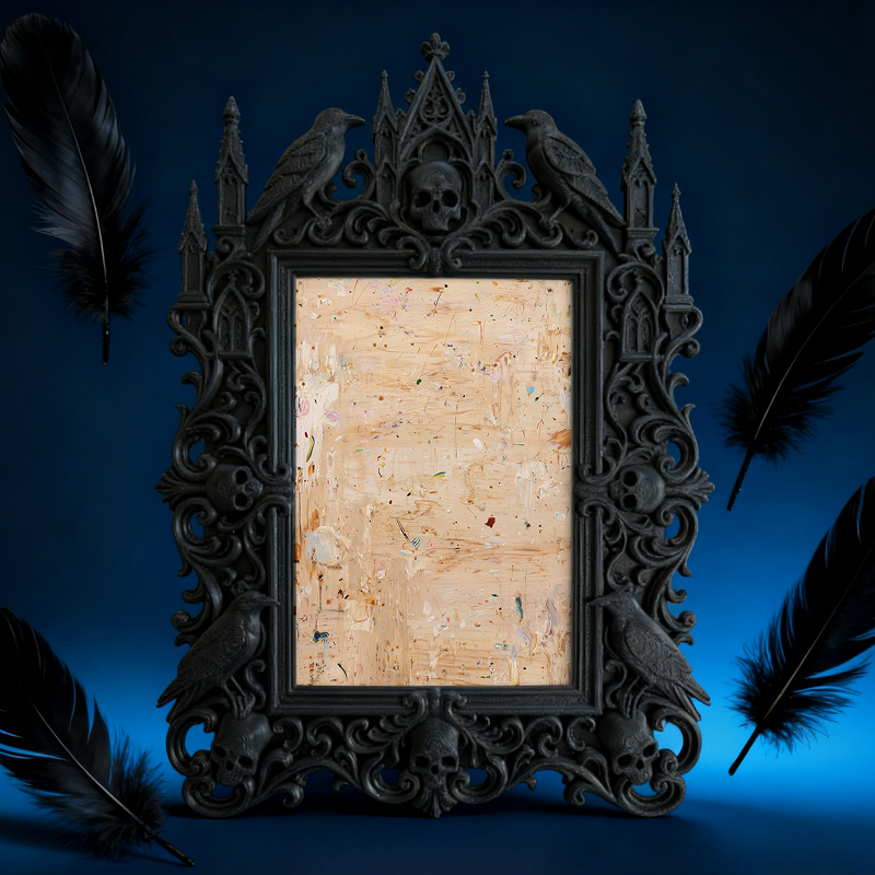 Luxe-dark-chic Gothic Dark-style Photo Frame | Dark Academia Bookcase Top Decor, Photo Ornament, Wall-mountable & Tabletop, Practical Frame