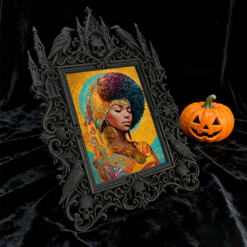 Customer-raved Gothic Dark-style Photo Frame | Dark Academia Wax Seal Workshop Decor, Photo Ornament, Wall/Table Dual-use, Durable Frame