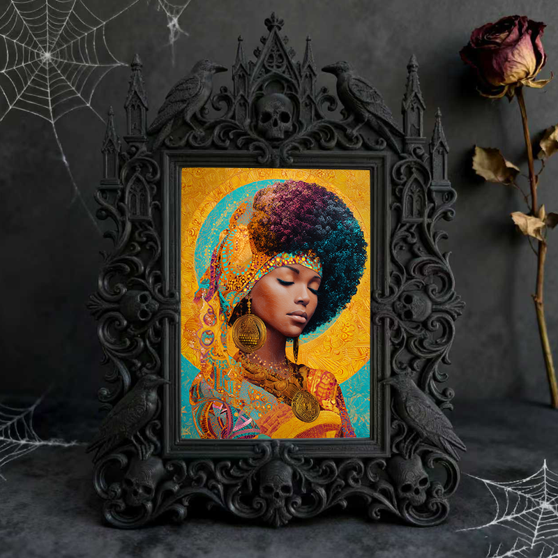 Customer-raved Gothic Dark-style Photo Frame | Dark Academia Wax Seal Workshop Decor, Photo Ornament, Wall/Table Dual-use, Durable Frame