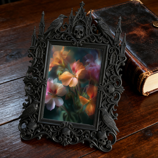Shop-top-pick Gothic Dark-style Photo Frame | Vampire-themed Board Game Bar Counter Decor, Photo Ornament, Wall-mountable & Tabletop, Lightw