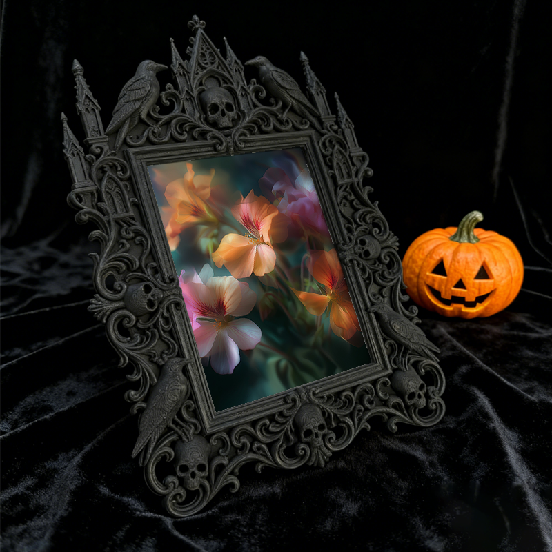 Shop-top-pick Gothic Dark-style Photo Frame | Vampire-themed Board Game Bar Counter Decor, Photo Ornament, Wall-mountable & Tabletop, Lightw
