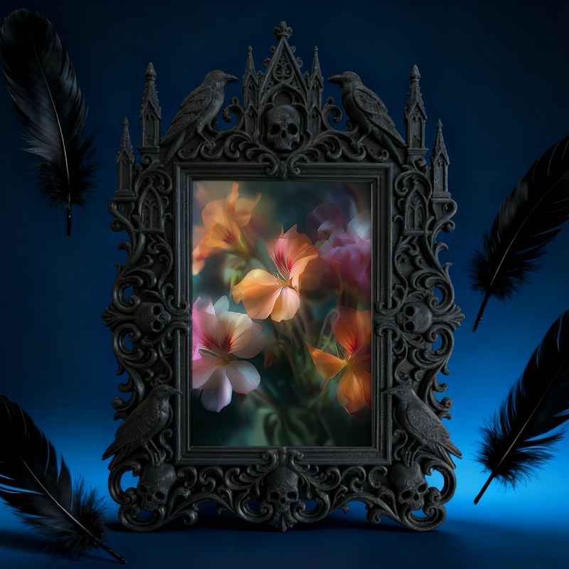 Shop-top-pick Gothic Dark-style Photo Frame | Vampire-themed Board Game Bar Counter Decor, Photo Ornament, Wall-mountable & Tabletop, Lightw