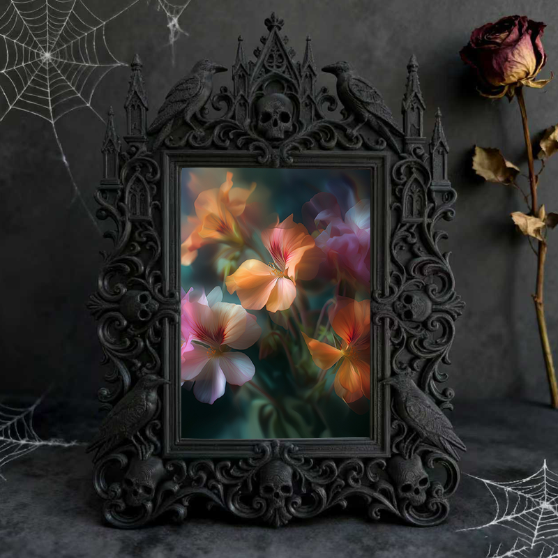 Shop-top-pick Gothic Dark-style Photo Frame | Vampire-themed Board Game Bar Counter Decor, Photo Ornament, Wall-mountable & Tabletop, Lightw