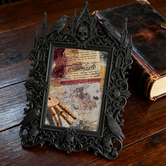 Must-grab-now Gothic Dark-style Photo Frame | Horror Themed Pop-up Book Shop Decor, Photo Ornament, Wall-mountable & Tabletop, Slim Frame