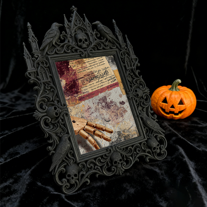 Must-grab-now Gothic Dark-style Photo Frame | Horror Themed Pop-up Book Shop Decor, Photo Ornament, Wall-mountable & Tabletop, Slim Frame
