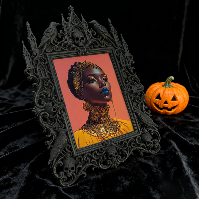 5-star-hit Gothic Dark-style Photo Frame | Gothic Tattoo Aftercare Product Shop Decor, Photo Ornament, Dual-use Display, Sturdy Frame