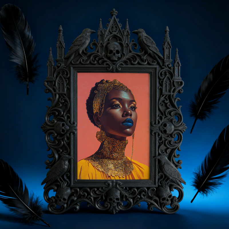 5-star-hit Gothic Dark-style Photo Frame | Gothic Tattoo Aftercare Product Shop Decor, Photo Ornament, Dual-use Display, Sturdy Frame