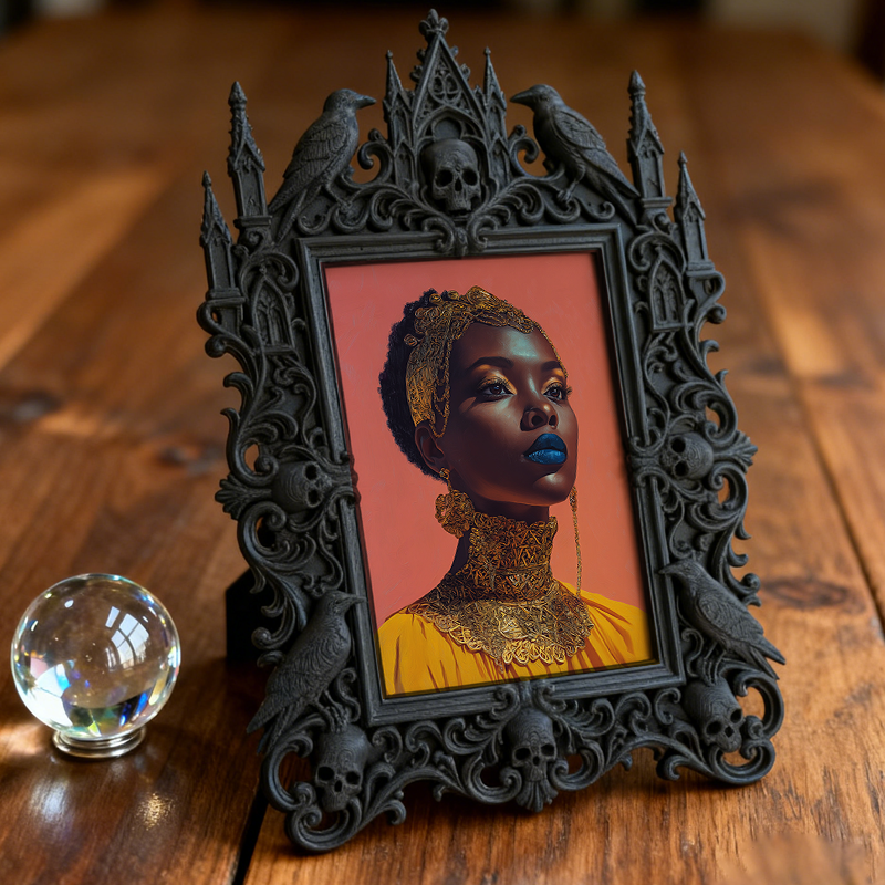 5-star-hit Gothic Dark-style Photo Frame | Gothic Tattoo Aftercare Product Shop Decor, Photo Ornament, Dual-use Display, Sturdy Frame