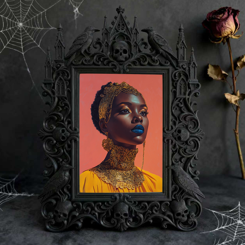 5-star-hit Gothic Dark-style Photo Frame | Gothic Tattoo Aftercare Product Shop Decor, Photo Ornament, Dual-use Display, Sturdy Frame